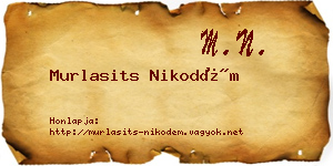 Murlasits Nikodém névjegykártya